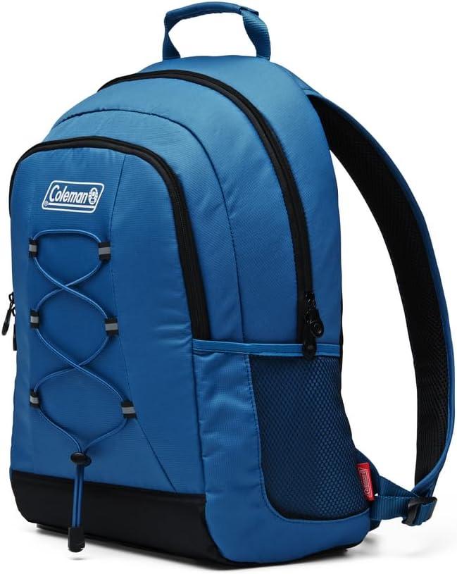 Coleman Chiller Insulated Backpack Cooler, Leakproof 28-Can Backpack Cooler with 12+ Hour Ice Retention, Made with Recycled Materials, Great for Beach, Camping, Hiking, Tailgates, Groceries, & More