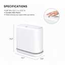 MOPALL Dog Proof Trash Can with Lid, 3.3 Gallon Slim Bathroom Garbage Bin with Inner Bucket, Fits Standard 4 Gallon Bags, Odor Sealing Diaper Pail for Nursery, Modern White Waste Basket, 6.9" Wide