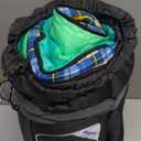 Cotton Flannel Lined Sleeping Bag for Adults Teens Kids, Cold Weather & Warm, 3 Seasons, Lightweight Compact Camping Essentials Equipment, Hiking, Outdoor, Travel (Green Pink)