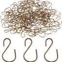 Sratte 120 Pcs Mini S Hook for Hanging 1 Inch Metal Hanging Hooks S Shaped Iron Wire Hangers Mini Ornament Storage Hangers for Irish Day Decor Pot Plant Jewelry Keychain (Bronze Color)