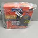 Hefty Strong 30 Gallon Trash Bags, Large Trash Bags 30 Gallon Size, Durable Drawstring Enclosure, Resists Punctures, Leaks, and Tears, Black, Unscented, 56 Bags