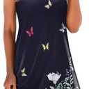 Ekouaer Tank Nightgowns for Women Sleeveless Sleep Dress Crew Neck Sleep Shirt Comfy Pajama Dress (Black, S)