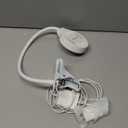 Glocusent 5W 36 LED Reading Clip on Light for Bed, Eye Caring Bed Lamp, 3 Colors & 5 Brightness Levels for Headboard with Adapter, Perfect for Reading, Working & Studying (White)