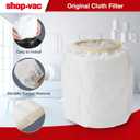 Shop-Vac 90115 Dacron Cloth Filter Replacements for Most Shop-Vac Wet/Dry Vacuum Cleaners 5 Gallon and Above, 9011500, 2 Pack