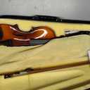Crafteem Spruce and Maple Solid Wood Violin Outfit for Beginner Kids & Adults -Craft Your Perfect Sound and Begin Your Musical Journey with Confidence. (Glossy Antique, 1/2)