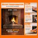 Fireplace Cleaning Set Fireplace Soot Remover with Scrub Brush for Brick, Stone, Rock, Tile, and Marble Nonabrasive Brick Cleaner, Gentle Formula for Bricks & Glass Indoor and Outdoor -16.91 oz
