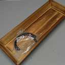 Aglary Wooden Candle Tray, Pillar Candle Holder with Black Metal Handles, Rectangular Centerpiece for Rustic Dining Table,Home Decor Accessories for Kitchen Counter，Coffee Table, Fireplace