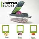 8-in-1 Vegetable Chopper with Container - Veggie Onion Salad Chopper, Mandoline Slicer, French Fry Cutter, Kitchen Gadgets with Cleaning Tools (Gray)