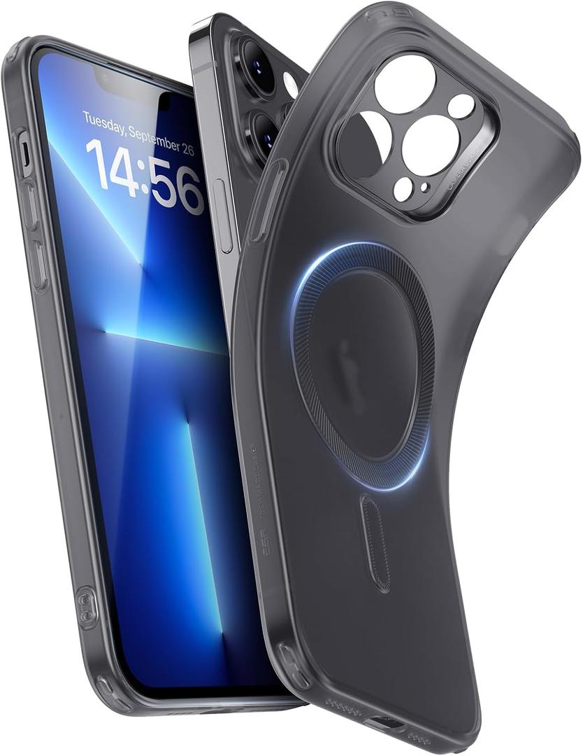 ESR for iPhone 13 Pro Max Case, Compatible with MagSafe, Military-Grade Protection, Resists Yellowing and Scratches, Magnetic Phone Case for iPhone 13 Pro Max, Zero Series, Frosted Black