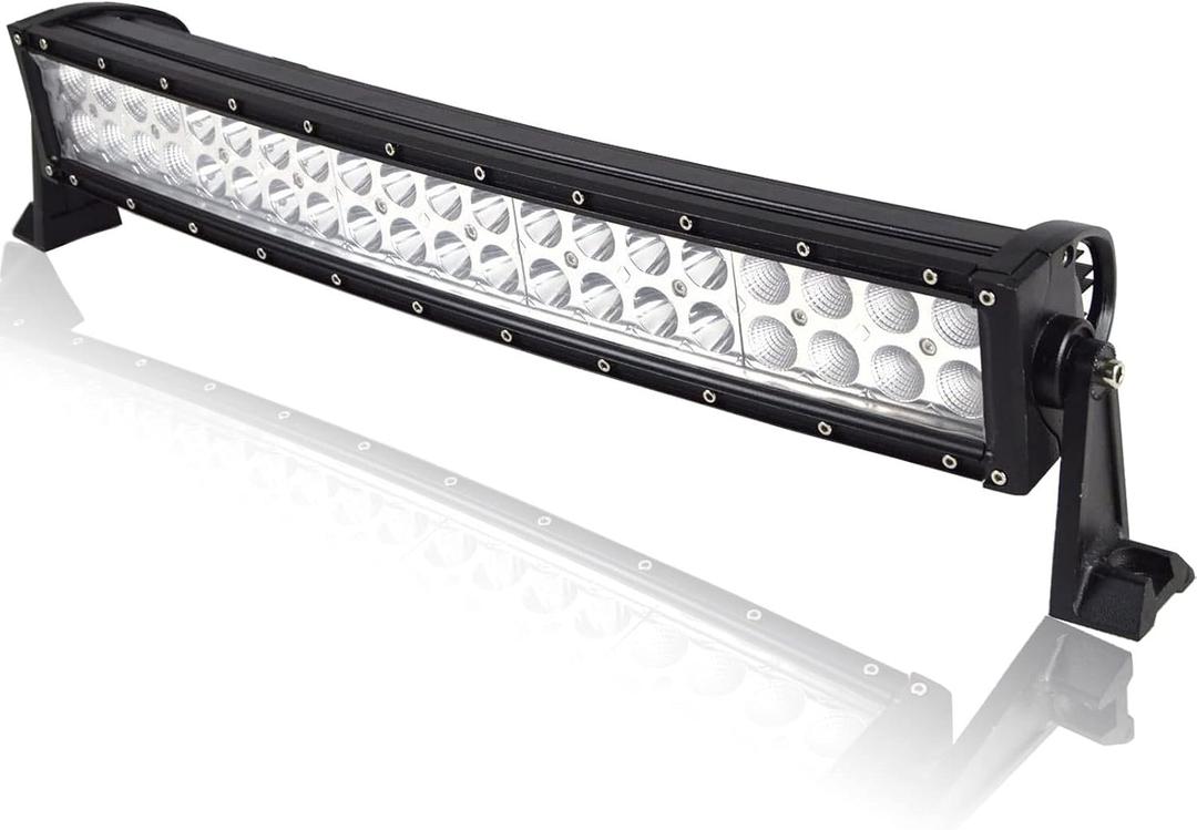 Willpower 22 inch 120W Curved Spot Flood Combo LED Work Light Bar 6000K Driving Lights 7800LM Fog Lamp Offroad Lighting for Vehicle Truck Car ATV SUV 4X4 Truck, Waterproof DC 12V 24V