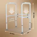 Toilet Safety Rails, Foldable & Adjustable Stability Frame for All Users, Fits Any Toilets (300 LB)