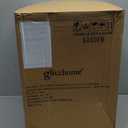 Glitzhome 18.25" H Iron Side Table with Solar Powered Light,Outdoor Cutout Drum Garden Stool Solar Lanterns,Decorative Metal Accent Table End Table Plant Stand for Indoor Outdoor,Black (Black)