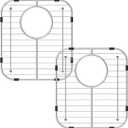 Bottom of Sink Protector Rack, Stainless Steel 13.2"x11.6" Sink Grid Dish Drying Rack Grate with Rear Drain Hole 2 Packs