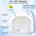 NAILGIRLS Cordless Rechargeable UV Nail Lamp, 60W Professional UV Light for Gel Nails with Metal Base, Portable Wireless LED Nail Dryer Fast Charger Curing Lamp 3 Timers for Salon or Home