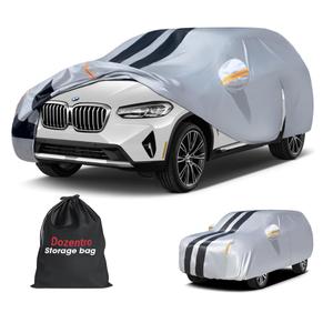 Multi-Layer Car Cover Custom Fit for BMW X3(2010-2026), 100% Waterproof All Weather for Automobiles, Gift with Towel, Heavy Duty Car Covers for Rain Sun UV Protection with Door Zipper.