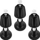 RAWILL Shower knobs 3 Pcs Replacement Trim Kit for Pfister Verve - Matte Black Faucet Handles Set with Hot, Cold, Diverter Knobs & Flange Base