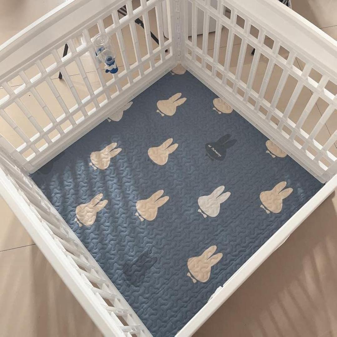 Dog Playpen Urine Pad Dog Pee Pads Puppy Pads, [PLAYPEN NOT Included] Reusable Puppy Training Mat,Large Pet Pee Mats,Waterproof Pet Mats for Dogs Bed Mat,Super Absorbing Whelping(Blue) (Fits 36" x 4 Panels Dog Playpen)