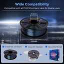 FLASHFORGE PLA Filament 1.75mm +/- 0.02mm Burnt Titanium, Color Changeable 3D Printer Filament 1kg (2.2lbs), Chameleon Changing Colors with Light, Perfectly Hide The Layer Line