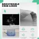 Breathable Crib Mesh Liner, 11" H (28cm) Essential 3mm Mesh, Protects Baby Legs and Arms, Grey