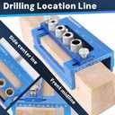 Ultimate Dowel Jig Kit & Biscuit Jointer Set-Adjustable Doweling Jig with 4 Titanium Drill BitsDepth Stops & Clamp for Precision WoodworkingJoinery!(With drill bit)