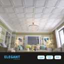 Art3d PVC Ceiling Tiles, 2'x2' Plastic Sheet in White (12-Pack), 24"x24"