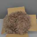 rabbitgoo Cat Beds for Indoor, 20 inches Machine Washable, Fluffy Round Pet Bed Non-Slip, Calming Soft Plush Donut Cuddler Cushion Self Warming for Small Dogs Kittens, Light Brown, Medium (20"l X 20"w X 4.7"th)
