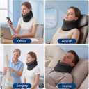 Multifunction 2-in-1 Cervical Brace & Airplane Neck Pillow Memory Foam for Post-Op, Neck Strain & Chronic Head Drooping Adjustable Velcro Relieves Pain & Pressure