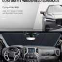 Pigenius Windshield Sun Shade for Subaru Forester 2019-2021 with Eyesight Driver Assist. Reflective Aluminum Film Front Window Sunshade - BLAZBLOCK