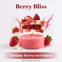 DEVI Strawberry Scented Tealights Candles 48 Pack, 3.5-4 Hours Natural Palm Tea Candles Bulk for Home Scented, Red Small Votives with Essential Oils for Home Aromatherapy, Gifts