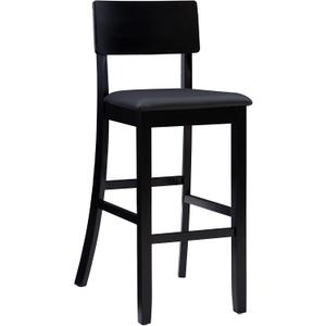 Linon Home Dcor FBA_ Torino Collection Contemporary Bar Stool, 17"W x 20"D x 43"H, Black, Bar Height
