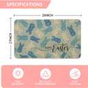 Artoid Mode Blue Rabbit Bunny Happy Easter Doormat, Home Decor Low-Profile Switch Rug Door Mat Floor Mat for Indoor Outdoor 17x29 Inch