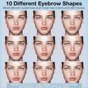 20 Sheets 200 Pairs Eyebrow Tattoo Stickers 4D Stickers Eyebrow Transfers Stickers Peel off Eyebrow Grooming Shaping Makeup Sticker for Women Girls Black