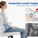 TRALT Ergonomic Office Chair - Desk Chair with Adjustable Lumbar Support Computer Chair - Mesh Comfy Chair with Flip-up Armrests - Gaming Chairs for Adults Home Office (Leather, White)