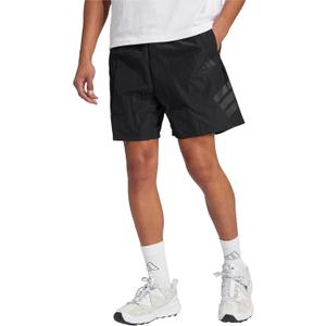 adidas Men's Future Icons 3-Stripes Woven Shorts (Large, Black)