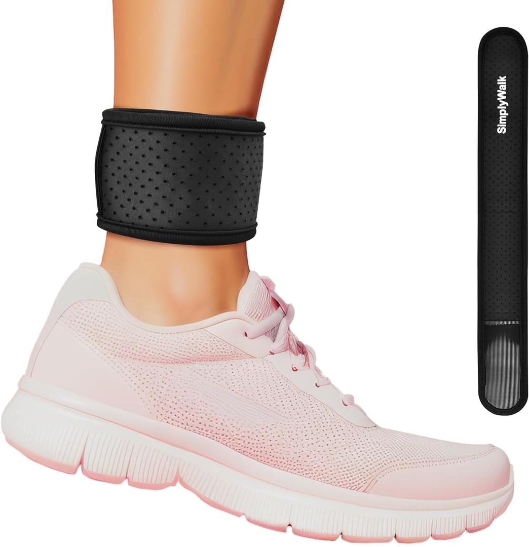 5 x Ankle Band for Fitbits & Smartwatches, Softwear Ankle Band (Device not Included) (Black)(Medium)