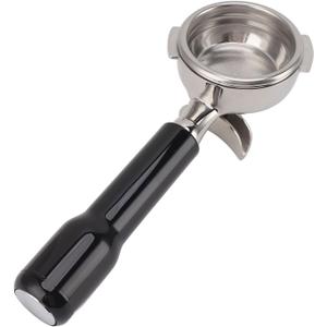 54mm Coffee Portafilter, Stainless Steel Coffee Portafilter 2 Ears Detachable Filter Holder Portafilter Fits for Nuova Coffee Machine, Extracts Two Cups of Coffee (Black)