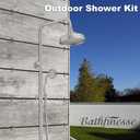 Exposed Shower System, 3 Function Outdoor Shower Kit with Wall Mounted, 8 Inch Rain Shower Head, Handheld Shower & Tub Spout, Dual Handle Shower Faucet Set, Brushed Nickel