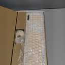 Wireless Keyboard and Mouse Combo, Full-Sized Wireless Keyboard and Adjustable DPI Mouse, 2.4GHz USB Receiver, Keyboard and Mouse for PC, Windows, Desktop, Laptop (Latte Color)
