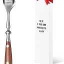Funny Christmas Dad GiftsDads Ice Cream ShovelCute Ice Cream GiftBirthday Gifts for Dad Who Wants NothingChristma Papa Presents from Daughter&SonStainless Spoon with Bakelite Handle
