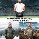 Football Hand Warmer Pouch - Water Resistant Hand Warmer Muff with Adjustable Strap, Ribbed Cuffs and Zipper Pocket, Ideal for Football, Hunting, & Outdoor Activities (Adult, Green Camo)