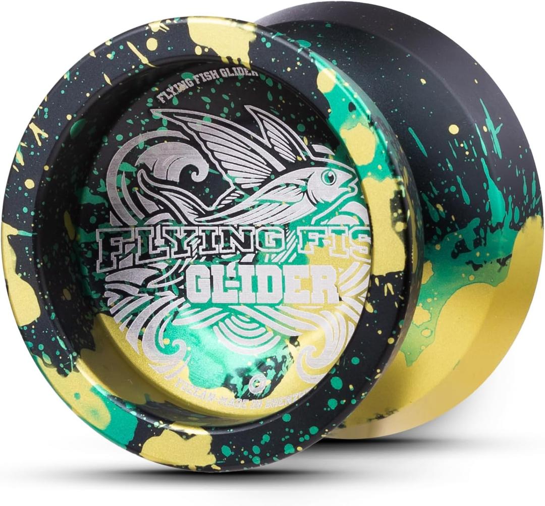 FS01 Yoyo Professional,Responsive Metal Yo-Yo for Kids 8-12 with Bearing & Extra Strings - Durable Trick Toys (Black and Yellow)