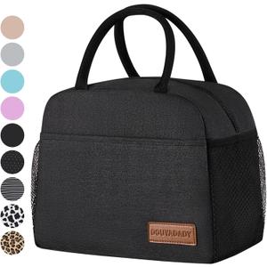 Douyadady Lunch Bag Women/Men Lunch Box Women/Men (Black)
