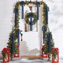 6 Pcs Vintage Velvet Christmas Bows - 23.6 x 15.7 Inch Rustic Large Wreath Bow for Xmas Tree Topper Garland Swags Staircase Fireplace Mantel Wedding Home Decor (6, Navy Blue)