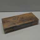 QEEIG Bathroom Floating Shelves for Wall - 15.7" Wall Mounted Shelf Over Toilet Farmhouse Home Decor Display Bookshelf Small 15.7 x 6.7 inch Set of 2, Rustic Brown