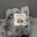 NORD ECO Luxury 1000GSM Faux Rabbit Fur Throw Blanket, Super Heavy Warm Cozy Blankets for Couch Bed Sofa, Bubble Plush Fuzzy Elegant Soft Reversible Mink Blanket for Living Room Bedroom, Tie-dye Grey, Standard