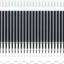 24 Pcs Retractable Black Gel Ink Refills, 0.5 mm Point Black Ink