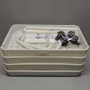 Rolling Storage Cart Multi-Utility Trolley Organizer for Kitchen Bathroom Living PP Material Mobile Shelving Rack for Easy Storage Organization (White)