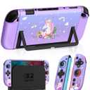 Dockable Case for Nintendo Switch 2 - Cute Kawaii Cartoon Design Soft TPU Grip Cover for Joy-Con Red Strawberry PC for Switch 2 Protective Case 2025 for Girls Boys Teens