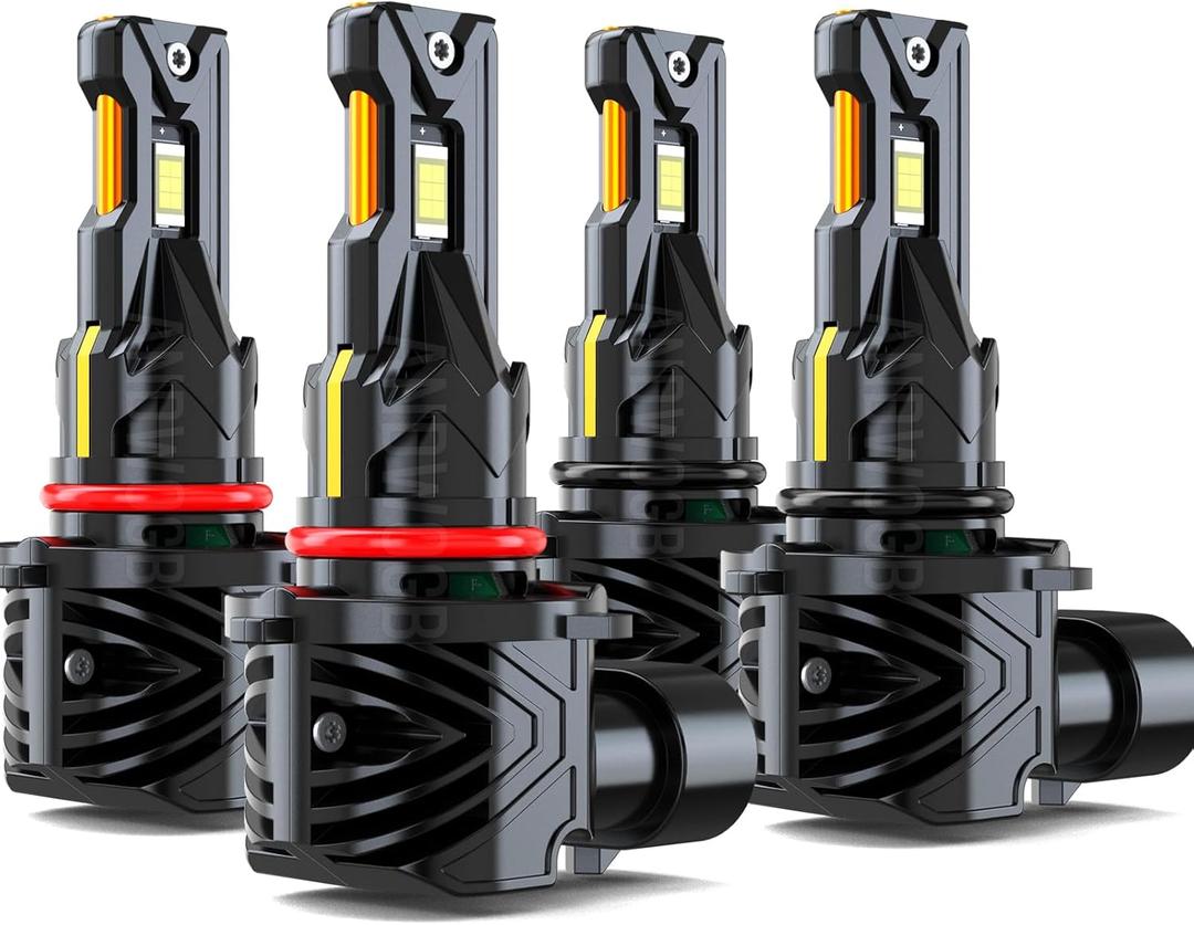 Lights Compatible for Dodge Avenger Light Bulbs High Low Beam, Years: 2010 2011 2012 2013 2014, 48000 Lumens 800% Brightness, Pack of 4