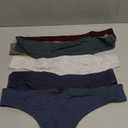 Wealurre Women's Cotton Thong Breathable Panties Low Rise Underwear, L